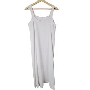 Soft Surroundings Dress Womens Small White Midi Shift‎ Tank Crochet Cottagecore
